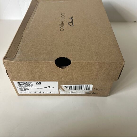 Clarks Women's Brynn Style Black Leather Flat Sandal Size 10.5 - Picture 8 of 8